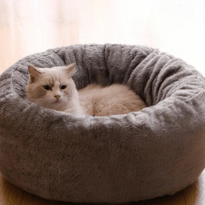 The Ultimate Comfort for Your Furry Friends: Pet Plush Donut Bed