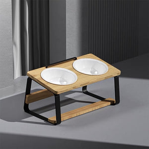 Ceramic Double Pet Feeding Bowl With Stand: A Must-Have for Your Furry Friends